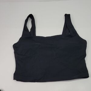 ANDIE SWIM SIREN CROP BIKINI TOP SIZE LARGE BLACK